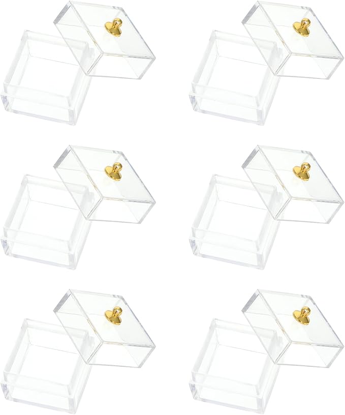 10Pcs Mini Candy Display Boxes Clear Dollhouse Storage Containers with Lids 2.5 Inch Dollhouse Accessories for 1 12 Scale Miniature Candy Display and DIY Decoration