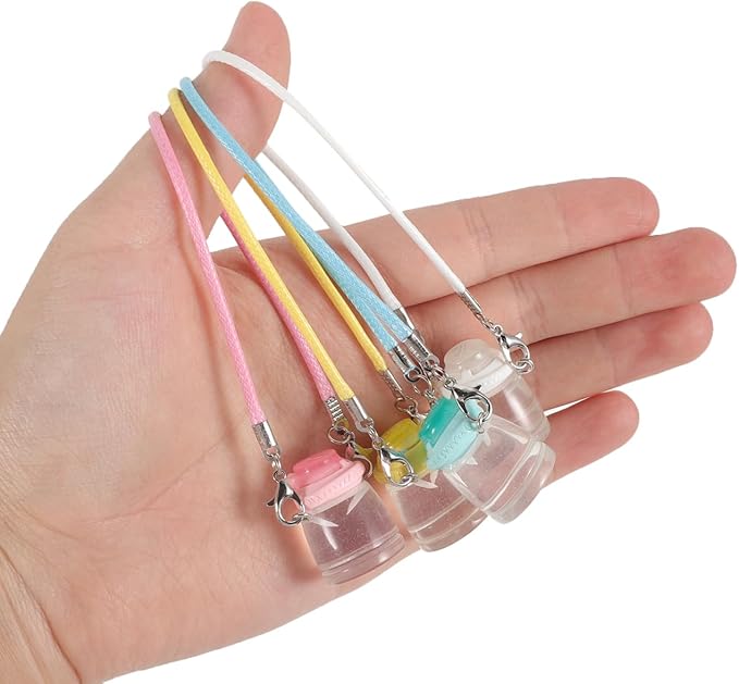 KESYOO 4Pcs Miniature Dollhouse Water Bottle Models Cute Decorative Juice Bottle Props for Dollhouse Decoration and Accessories