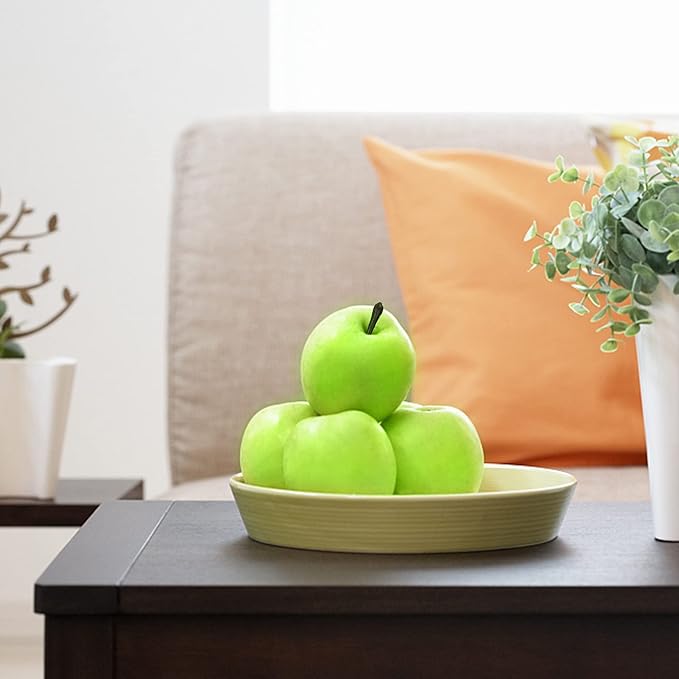 Fake Fruit Artificial Apples, Set of 12 Decorative Fruit Lifelike Faux Apples Realistic Fruits Apple Decorations for Kitchen, Realistic Fake Fruits Party Props Home Decor