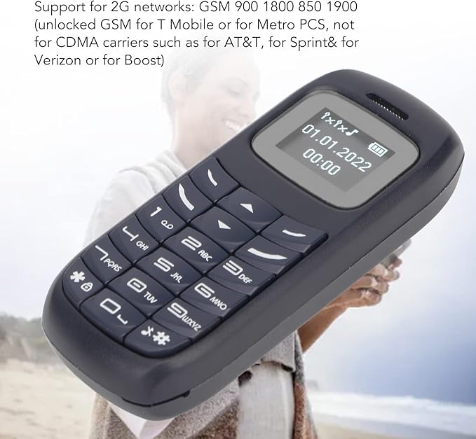 GOWENIC BM70 Mini Smartphone, 2G Unlocked Small Mobile Phone with 0.66 Inch Screen Dual SIM Card Dual Standby, Bluetooth Music Player, Backup Phone Low Radiation (Blue)