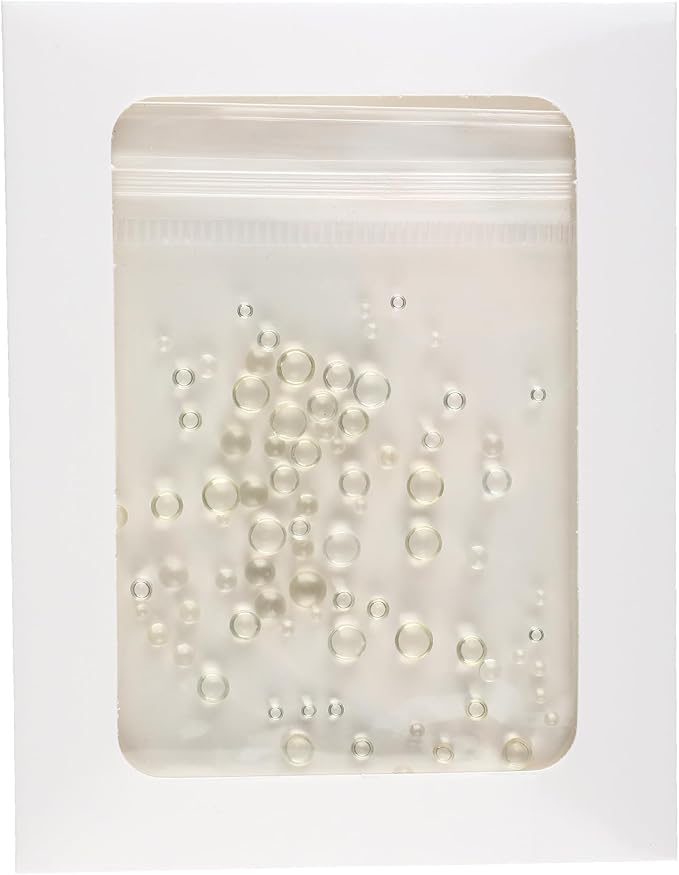 200pcs White Mixed Size Iridescent Resin Dew Drops, Simulation Water Droplets & Tiny Bubbles for Miniature Dollhouse, Fairy Garden Potion Bottles & DIY Crafts (Window Envelope Packaging)