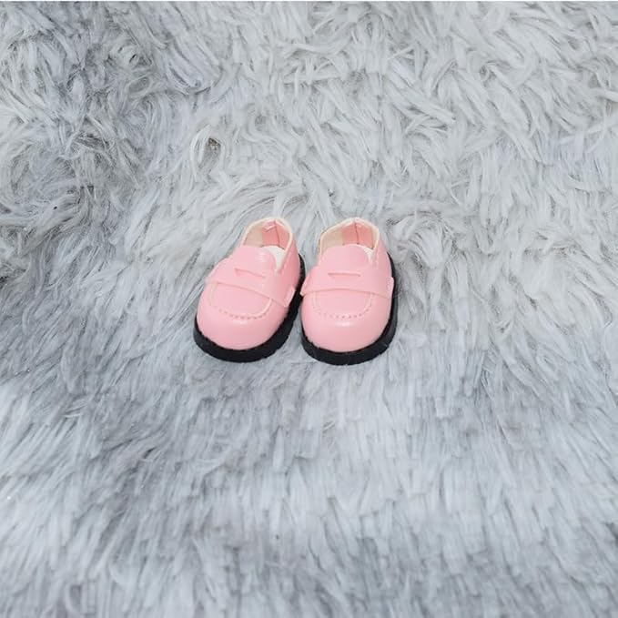 Compatible with Labubu Doll Shoes for 17cm Doll,Shoes Used for Labubu Accessories(A-Pink)