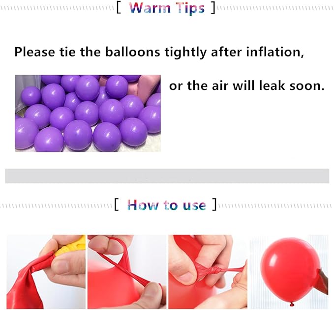 5 inch Purple Party Balloons, 100 pcs Mini Purple Latex Balloons for Birthday Wedding Baby Shower Decorations (Dark Purple)
