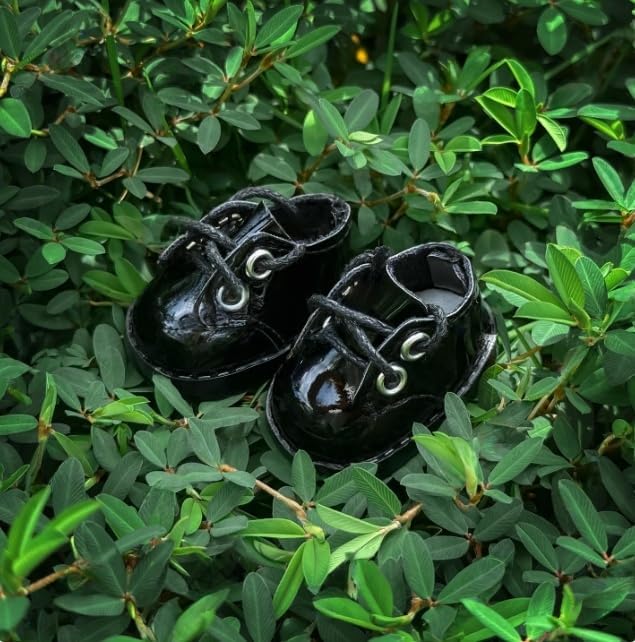 Compatible with Labubu Doll Shoes for 17cm Doll,Shoes Used for Labubu Accessories(P-Black)