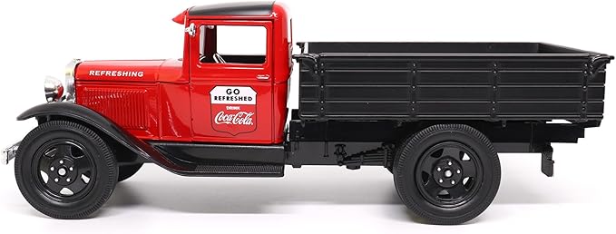 1931 Ford Model AA Pickup Truck Red and Black Go Refreshed - Drink Coca-Cola 1/24 Diecast Model Car by Motor City Classics