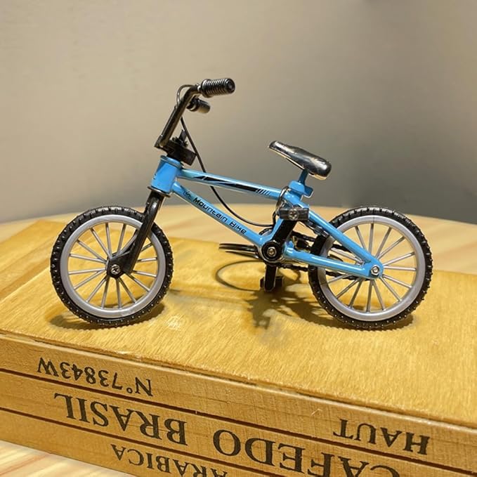 Mini Diecast Mountain Bike, Black, 1/18 Scale, Finger Bicycle Model, Desktop Decor Art Craft
