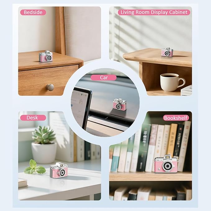 Mini Keychain Digital Camera Retro Mini Digital Video Camera Small bodycam 1080P FHD Recording with 0.96" IPS Screen with 6 Retro Filters AVI Format-Ideal for Phone Transfer (Purple, 128GB)
