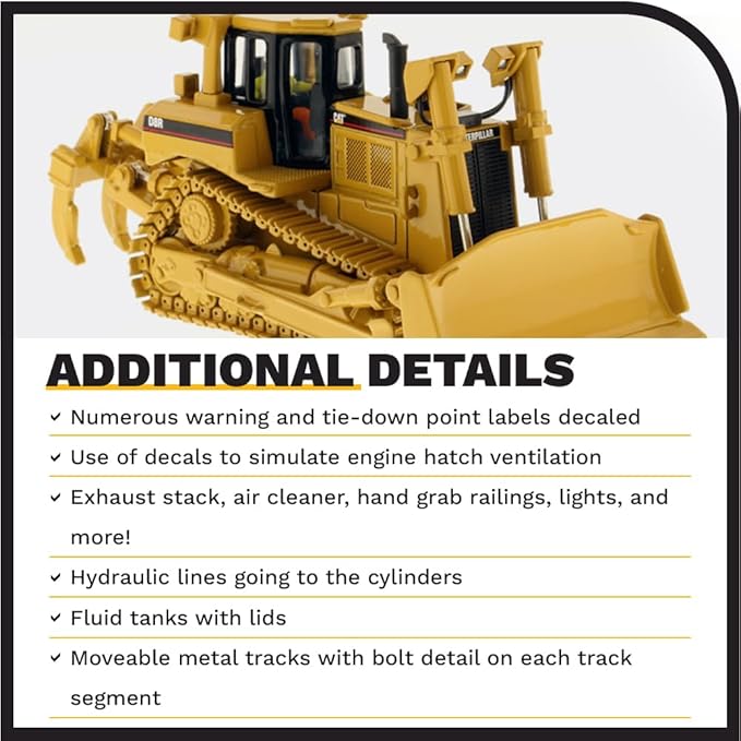 Diecast Masters Caterpillar D8R Series II Track Type with Operator 1/50 85099