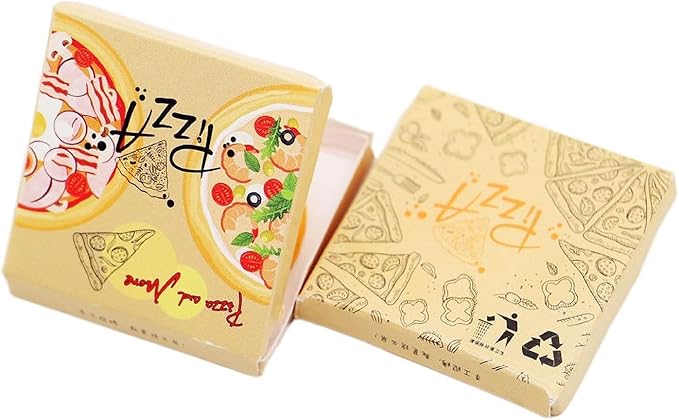 4-Piece 1/12 Miniature Pizza Set, Miniature Pizza Dollhouse Decoration Accessories Resin Mix Pizza Mini House Food Decoration Accessories Dollhouse Décor
