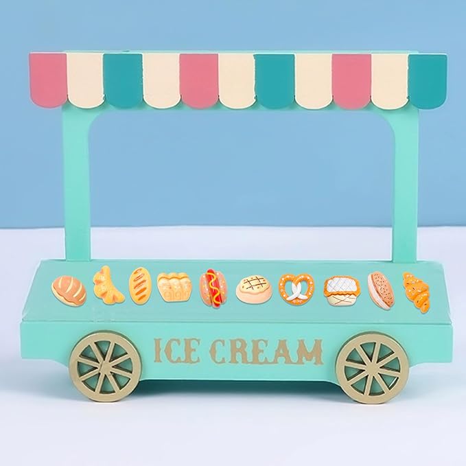 100 Pieces Mini Bread for Dollhouse Miniatures Mini Food for Crafts Tiny Resin Things for Dollhouse Mini Kitchen Micro Landscaping Decoration