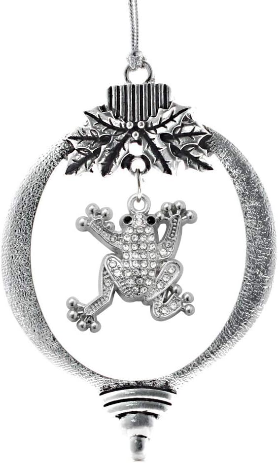 Inspired Silver - Frog - Silver Christmas Ornament - Unique Charm Christmas Tree Ornament - Holiday Hanging Decoration