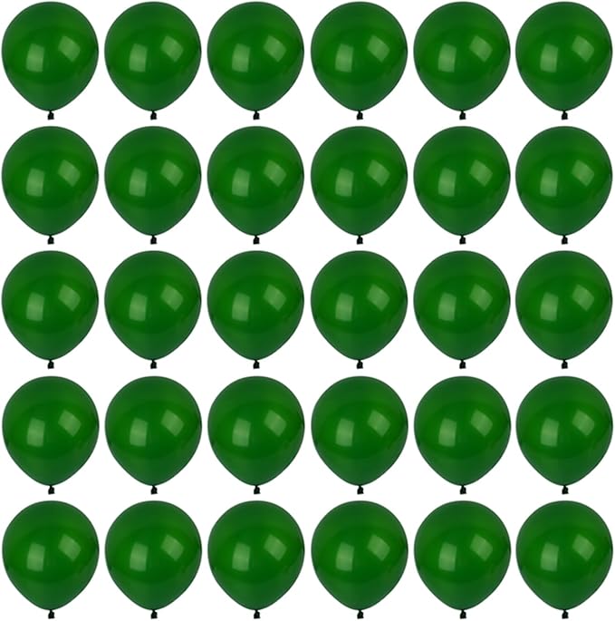 5 inch Dark Green Party Balloons, 100 pcs Mini Green Latex Balloons for Birthday Wedding Baby Shower Decorations(Dark Green)