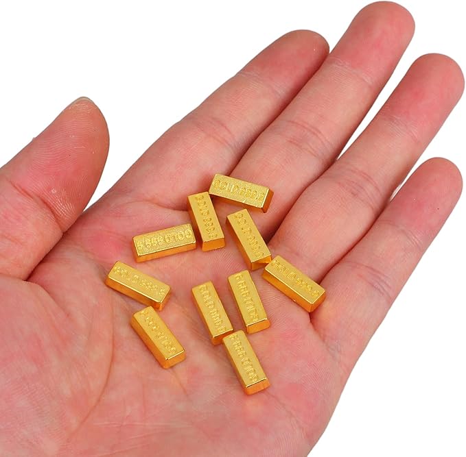 30 PCS Dollhouse Mini Mini Model Mini Fake Gold Brick Mini Gold Fake,