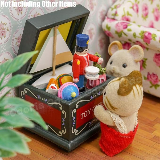 Odoria 1/12 Miniature Toy Box Dollhouse Decoration Accessories