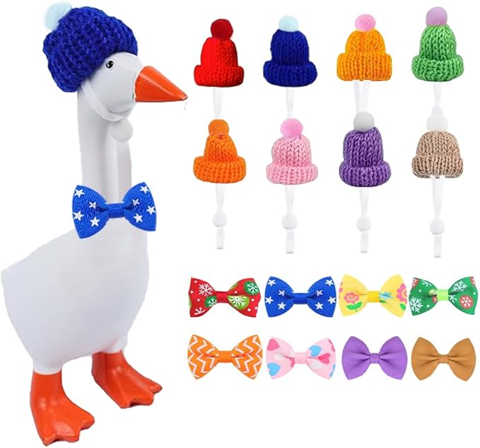 8 Set Desk Goose Outfits 7inch, Mini Goose Statue Clothing, Christmas Mini Desk Goose Outfit, Desktop Goose Outfits, Interesting Goose Shirt Decorations, Table Goose Clothes