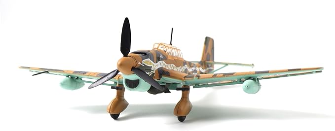 Junkers Ju 87 Stuka 1/72 Metal Dive Bomber Model German WWII Military Diecast Ground Attack Aircraft Model Prebuilt Kits with Display Stand for Collection or Gift