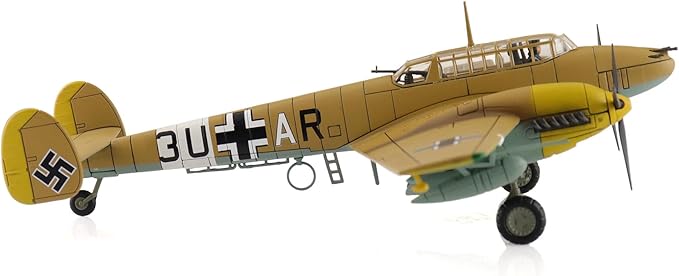 Hobby Master | 1:72 Scale Diecast Military Aircraft Replica | BF 110E-2 3U+AR, 7./ZG 26, Italy 1941 (Special Weathered Version) | Model HA1817