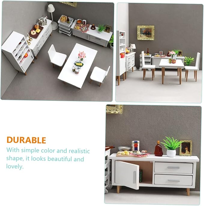 IMIKEYA 1set Miniature Wooden Dollhouse Furniture Decorative Accessories for Mini House Scenes for Craft Projects and Miniature Life Displays