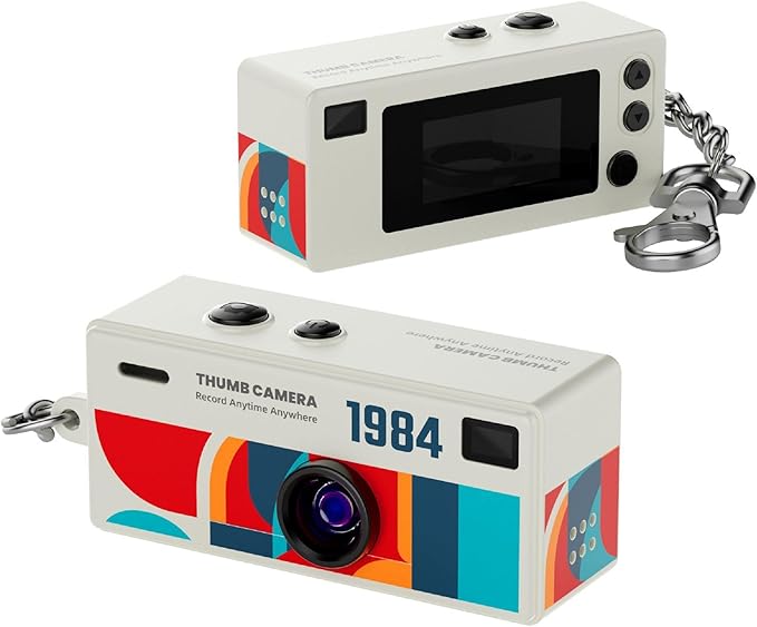 Mini Camera Keychain, 1984 Retro Portable Thumb Camera, Keychain Cameras