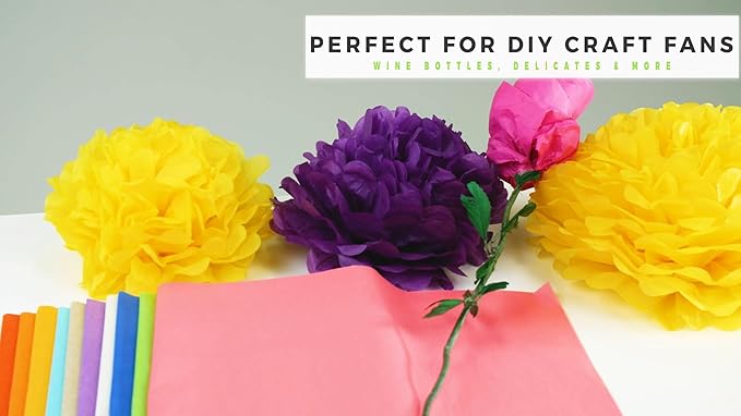 Flexicore Packaging® | Gift Wrap Tissue Paper | Size: 15"x20" | 100 Sheet | Acid Free Bulk Tissue Paper | (Yellow)