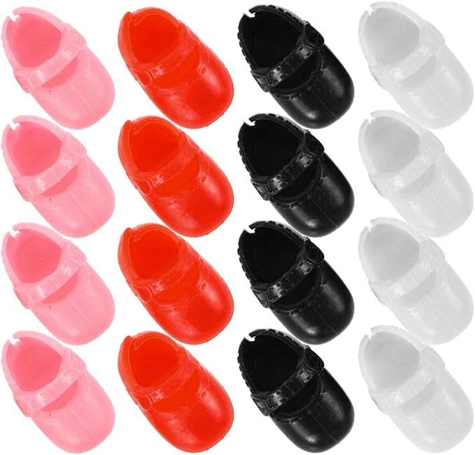 KESYOO 17cm Doll House Shoes 8 Pairs Mini Flat Shoes for Dollhouse Adornments Toy Home Decor