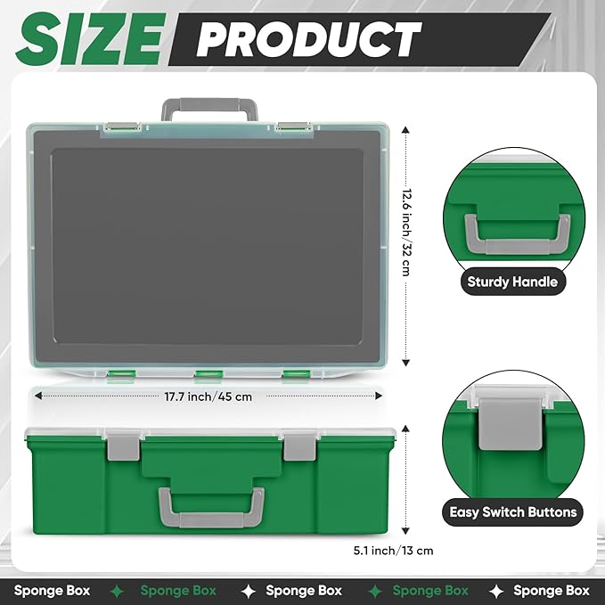 Miniature Storage Carrying Figure Case - 120 Slot Figurine Minature Carrying Case with 3 Foam Layer for Miniatures Compatible with 40k, DND & More (green1)
