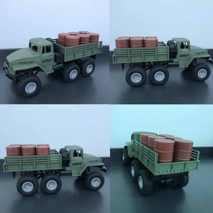 RC Military Truck, 1:16 Military Carrier Car Off-Road Crawler Transpotr Truck 6WD with LED Light for Teen Adults