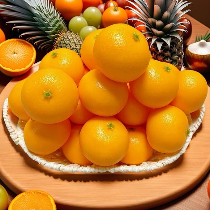 24 Pcs Artificial Faux Decorative Oranges,Fake Oranges for Decoration Lifelike, Realistic Fake Fruit for Christmas Home Kitchen Festival Party Decoration