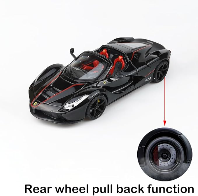 Toy Cars Model Roadster 1/22 Black LaFer Die-cast Vehicles with Sound and Light