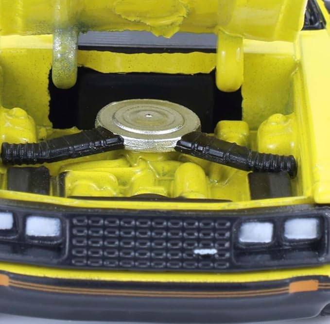 Greenlight Collectibles 13370-C Muscle Series 30-1:64 Scale Diecast Model - 1979 Mustang Cobra Fastback - Bright Yellow with Black and Red Cobra Hood Graphics and Stripe Treatment