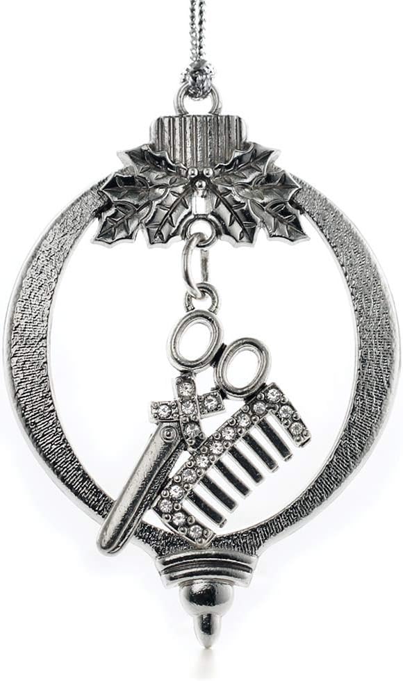 Inspired Silver - Stylist - Silver Christmas Ornament - Unique Charm Christmas Tree Ornament - Holiday Hanging Decoration