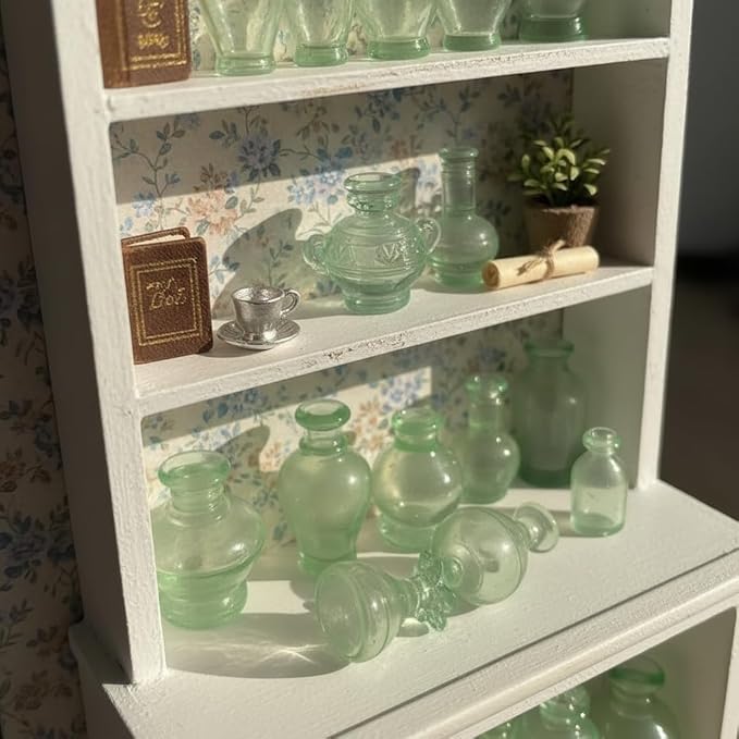 Dollhouse Decorative Accessories Miniature Translucent Decor Dollhouse Accessories Transparent mini Figurines Crystal Style Miniature Ornaments Resin Tiny Decorative Items 9 Pieces