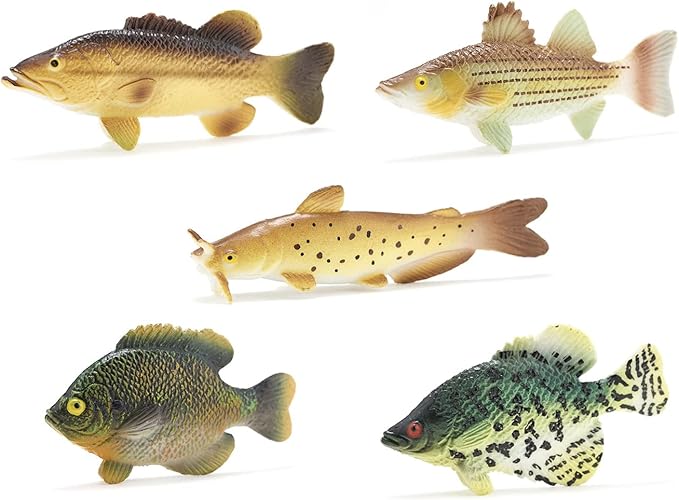 Toy Fish Set American Angler Collection and River Monster Collection (American Angler Collection)