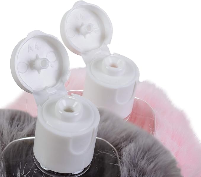 Dreams and Whispers Faux Fur Ball Pom Pom Key Chain Ring for Women Bag Pendant