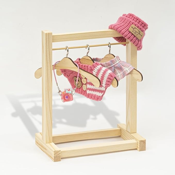 Clothes for Lububu 17cm Dolls(NO Doll) for Lububu Doll Outfits with Accessories Suit for Lububu Cute Stylish Dress Up Set Rose Red