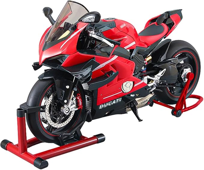 1/7 Scale Alloy Dynamic Motorcycle Model with Ignition System and Smoke Spray, Die-cast Motorcycle Gift for Adult Collectors & Enthusiasts