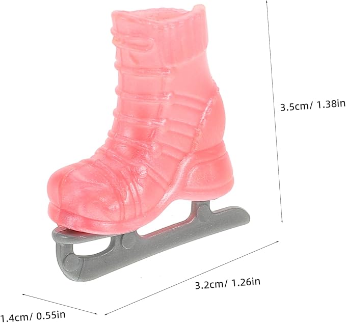 Kisangel 4pairs Miniature Ice Skates Dolly Skates Dollhouse Decor Accessories Realistic Toy Dolls