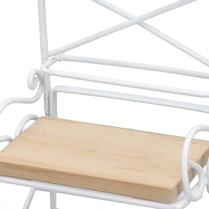 1:12 Miniature Bakers Rack, Dollhouse Kitchen Accessories Miniature Furniture Wooden Storage Rack Storage Display, for Living Room Decoration(White)