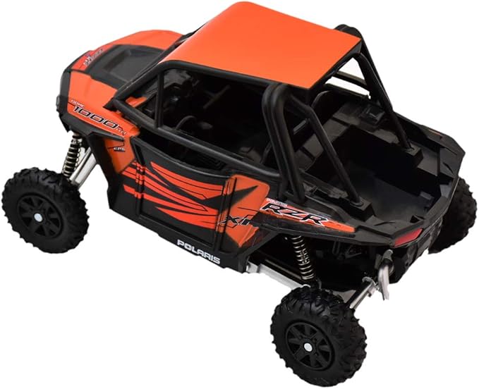 Newray Polaris RZR XP 1000 Bike ATV Dirt Rider 1/18 Scale Pre-Built Model Vehicle Orange