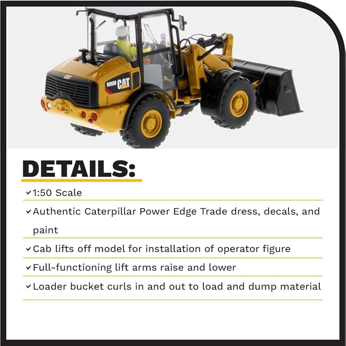 Diecast Masters 1/50 High Detail Caterpillar 906M Compact Wheel Loader - High Line Series 85557