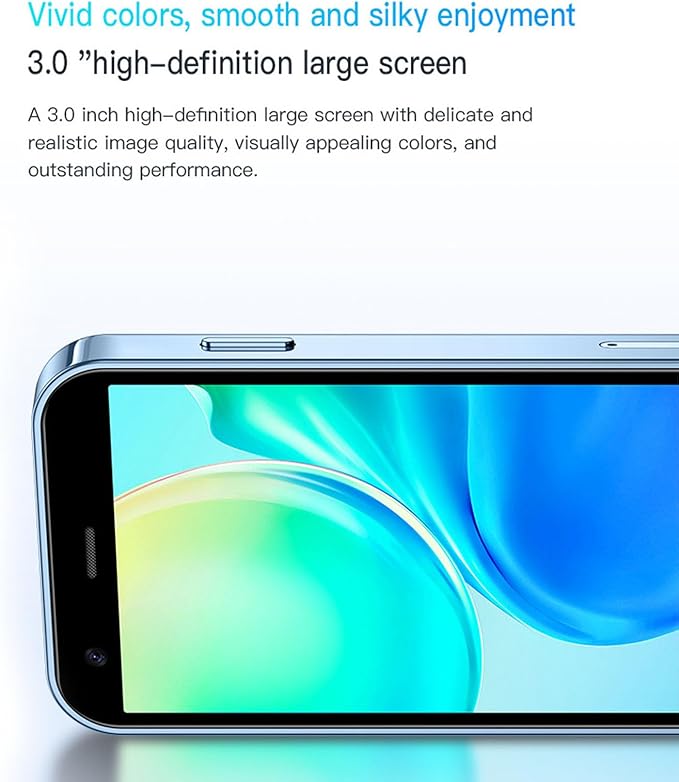 XUMIUZIY Mini Smartphone, Slim Unlocked Cell Phones with 3" HD Screen, 2GB RAM 16GB ROM, Dual Cameras, Dual SIM Card Slot, 3G Network, 1000mAh Battery, 8.1 (Purple)