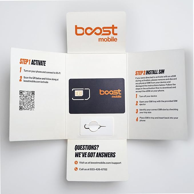 Boost Mobile SIM Kit | $25/mo Forever Unlimited Plan with Auto-Pay | Unlimited Talk, Text & Data | First Month Included with Purchase | US Phones Only