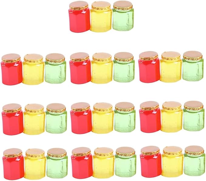 Healifty 30Pcs Mini Decorations for Dollhouse Cute House Accessories for DIY Crafting Candy Can Models for Unique Room Decor
