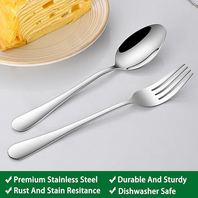 16-Pieces Teaspoons Sets,6.7 Inch Stainless Steel Small Tea Spoon Set,Dessert Spoons For Kitchen,Dishwasher Safe Metal Silverware Spoons For Hotel Restaurant