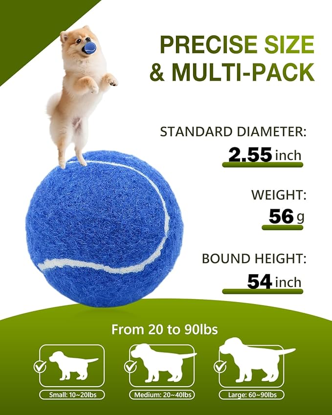 GOLDNITE Tennis Balls for Training and Dogs,12/20 Pack Practice Tennis Ball with Mesh Bag for Transport and Beginner Exercise High Elasticity Durable Pet Playing Tennis Ball Set