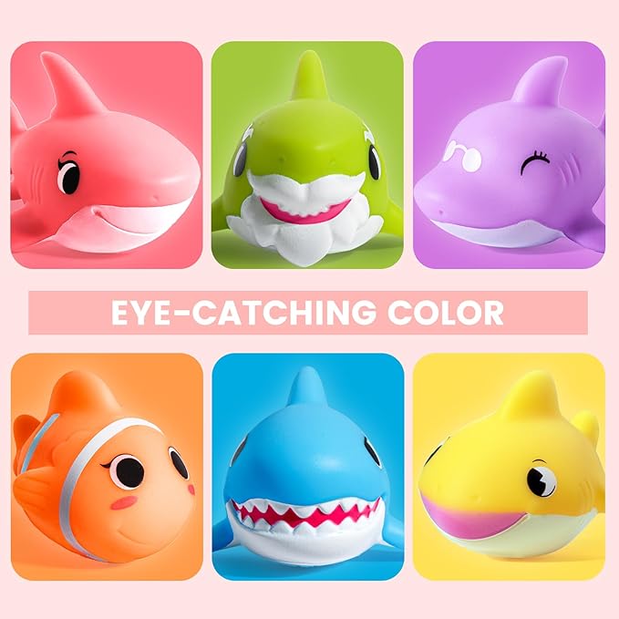 Hely Cancy Baby Bath Toys - No Hole Bath Toys for Kids, Bath Tub Shower Toys for Newborn Baby