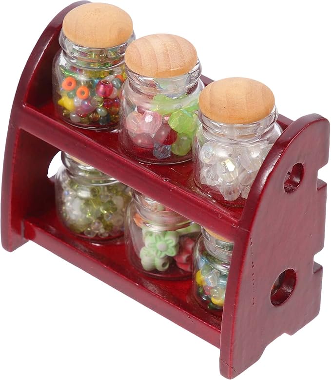 LUOZZY Miniature Dollhouse Food Jar Glass Bottle 1:12 Mini Candy Jar Mini House Decoration Miniature Dollhouse Food Jar