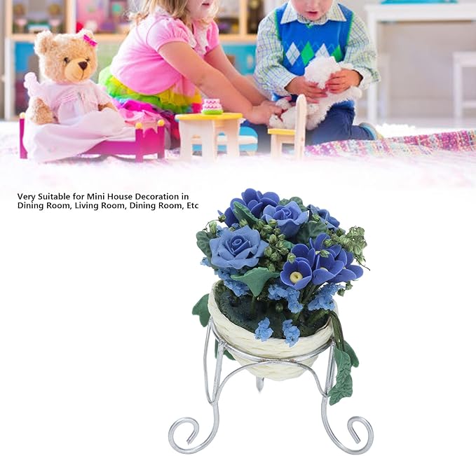 Miniature Flowers,Mini Miniature Potted Plants Model Fairy Garden Plants for Dollhouse, Micro Landscape
