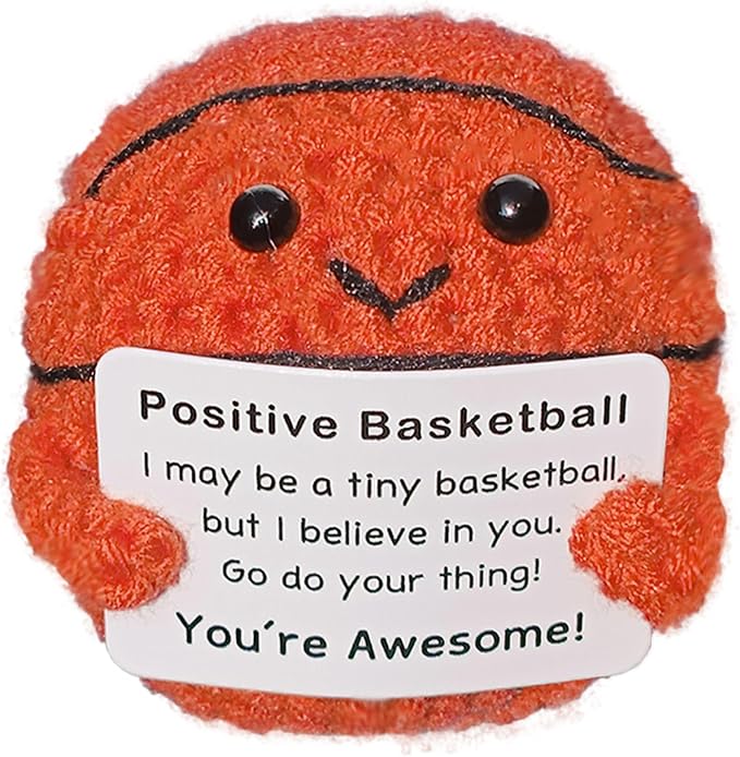 Zelaxeyi Funny Crochet Mini Basketball Gift for Basketball Lovers,Birthday Gifts for Men Women Basketballs Players Emotional Support Crochet