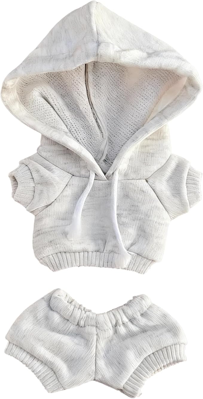 17cm Doll Hoodies Clothes Outfit Set, Casual Style Costumes for 17cm Dolls Dress up Unique Style, Cute and Premium Dolls Outfit Accessories (Gery Sweatshirt)